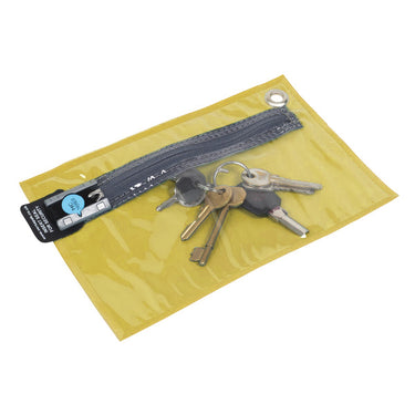 Key Storage Wallet - Clear Front (A5) Button Yellow